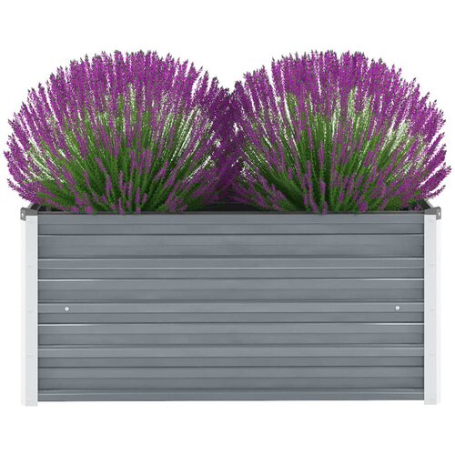 VidaXL Vrtna sadilica od pocinčanog čelika 100 x 40 x 45 cm siva Slike