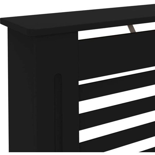 vidaXL Pokrov za radiator črn 152x19x81,5 cm mediapan, (20769818) Cene