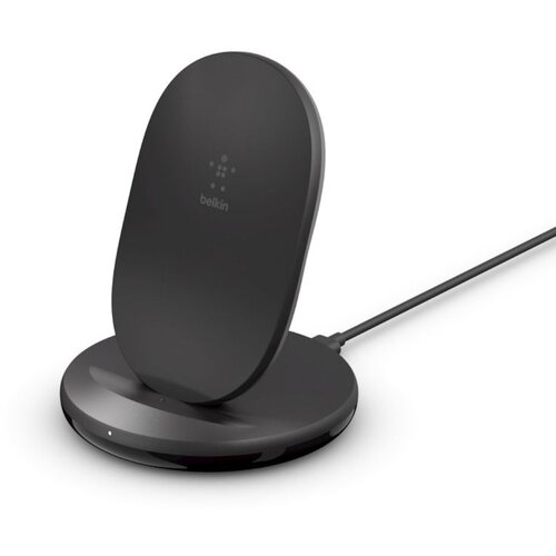 Belkin Brezžicni polnilnik 15 W, polnjenje v pokoncnem/ležecem nacinu QI z omrežnim polnilnikom 24 W, - crn, (20516776) Cene