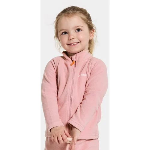 Didriksons Otroški pulover MONTE KIDS FULLZIP roza barva
