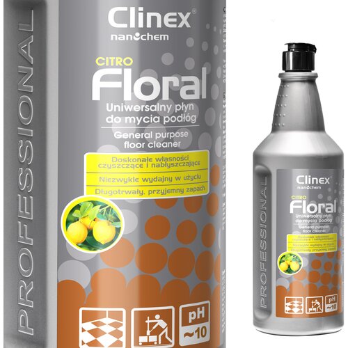Clinex Tekočina za či&scaron;čenje tal brez lis, sijaj, vonj Floral - Citro 1L, (21389378) Cene