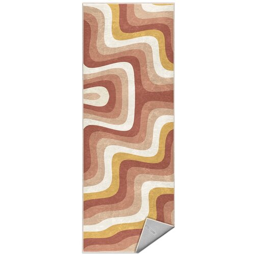 Mila Home Oker rumen/prašno rožnat pralen tekač 80x200 cm Creamy Strawberry Swirl – Cene