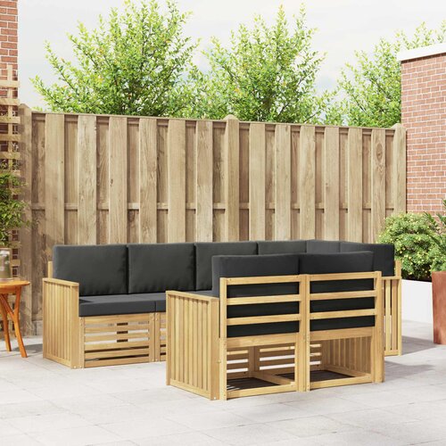  Set vanjskih sofa 7 kom. Bijela i antracit Poliester 247 x 128,5 x 73 cm Cene