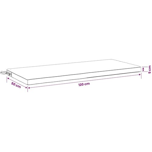  Jastučići za klupe - 2 dijela SOEST 2 kom. 100% poliester - Sivosmeđa 120 x 50 x 5 cm Melange Cijene