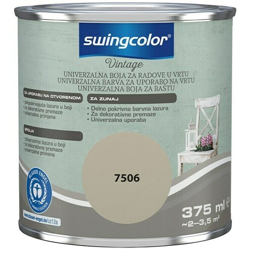 SWINGCOLOR Vintage Lazura za uporabu u vanjskom prostoru (Siva, Sadržaj: 375 ml, Svilenkasti mat) Cene