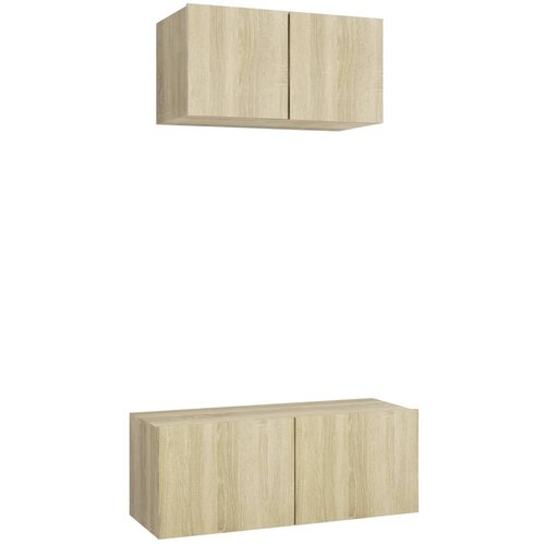 Maison Chic Komplet TV omarice - TV enot 2-delni sonoma hrast inženirski les, (21698685) Slike