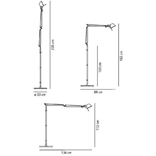 ARTEMIDE ar 0947010A+AR A012820 komplet - podna lampa tolomeo 1xE27/100W/230V Slike