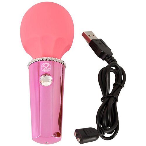 You2Toys Mini Wand - punjivi masažer vibrator (pink) Slike