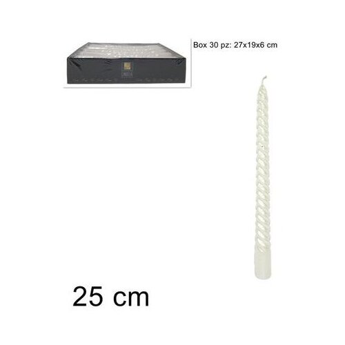  SVIJEĆA UVIJENA LAMINIRANA 25 CM BIJELA Slike
