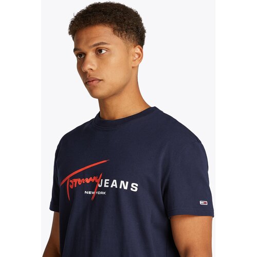 Tommy Jeans Mu&amp;scaron;ka Majica Kratkih Rukava Plava Slike