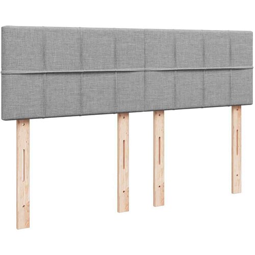 VidaXL Otomanski krevet s madracem&amp;amp;LED svijetlosivi 140x190 cm tkanine Slike