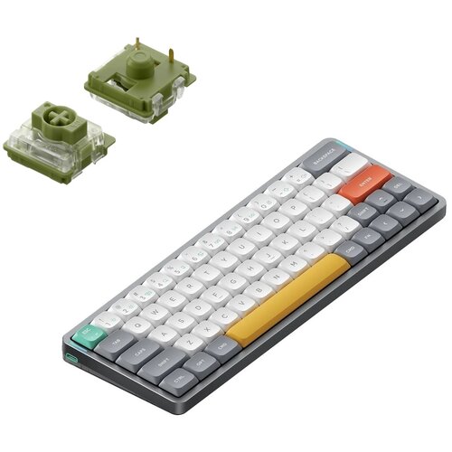 Nuphy Air60 V2 Brezžična Mehanska Tipkovnica Slim Lunar Gray Moss Switch / Bluetooth / 2.4GHz, (22125080) Cene