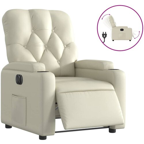 Maison Chic Električni naslanjač - Relax naslanjač krem umetno usnje, (22062083) Cene