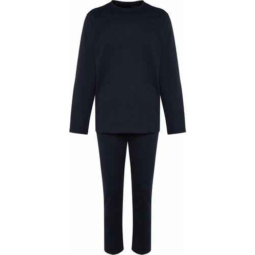 Trendyol Pajama Set - Dark blue - Plain Slike