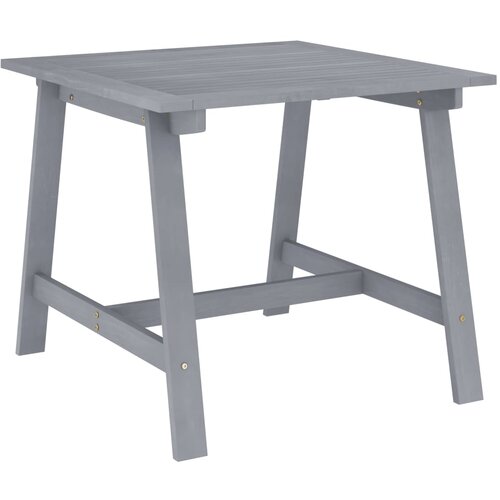 VidaXL Vrtni blagovaonski stol sivi 88x88x74 cm masivno drvo bagrema Slike