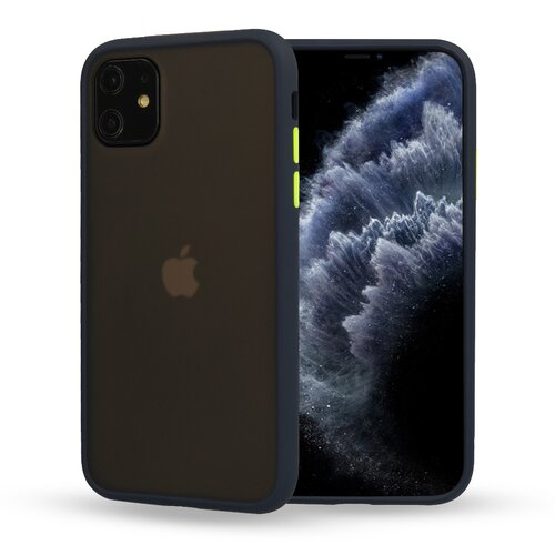 Zaščitni etui Vennus Color Button Bumper za Apple iPhone 12 / 12 Pro (6.1") - modri Cene