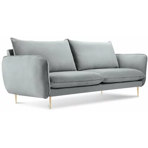 Cosmopolitan Design svijetlosiva baršunasta sofa Florence, 160 cm