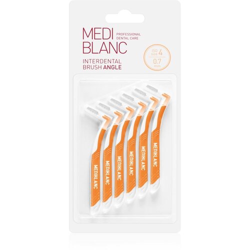 MEDIBLANC Interdental Pick-brush Angle medzobna ščetka 6 ks 0,7 mm Yellow 6 kos Cene