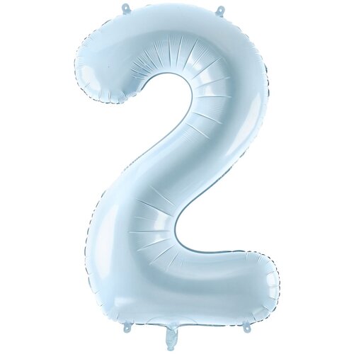 PARTY DECO balon folija številka ''2'', 72cm, svetlo modra Cene
