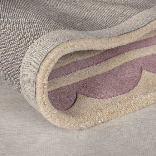 Flair Rugs Ljubičasta/u prirodnoj boji ručno rađena vunena staza 80x230 cm Lois Scallop &amp;ndash; Slike
