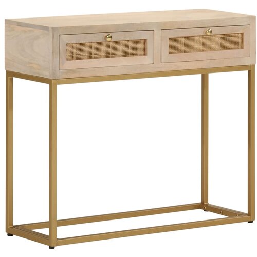 vidaXL Konzolni stol 90 x 30 x 76 cm od masivnog drva manga i željeza Cene