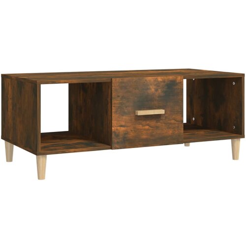Maison Chic Klubska mizica - kavna mizica - Nizka mizica dimljeni hrast 102x50x40 cm inženirski les, (21754287) Cene