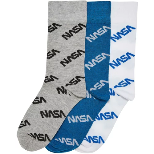 MT Accessoires NASA Allover Socks Kids 3-Pack brightblue/grey/white