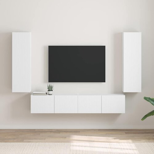 TV zidni ormar 2 pcs Bijelo 30 x 31 x 100 cm Konstruirano drvo Cijene