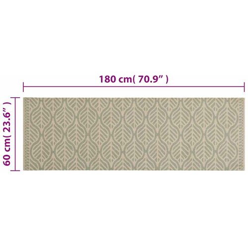  Kuhinjski tepih perivi s uzorkom li&amp;scaron;ća 60 x 180 cm bar&amp;scaron;unasti Slike