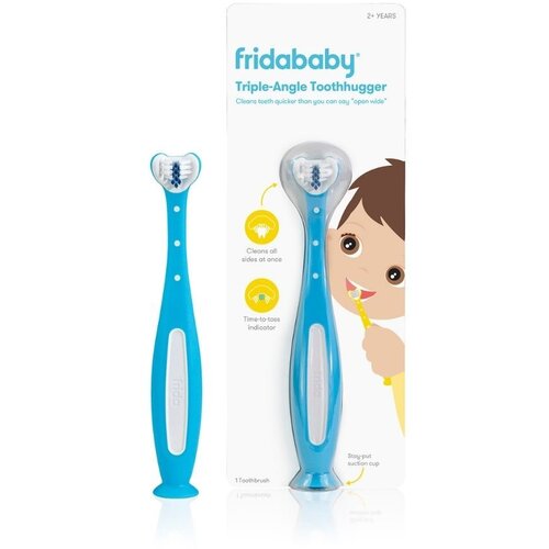 Frida trokutna zubna četkica za djecu Toothhugger Blue Slike