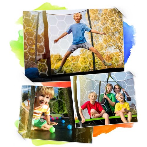  Profilirani vrtni trampolin Neo-Sport 12 ft / 374 cm s unutarnjom za&amp;scaron;titnom mrežom Slike
