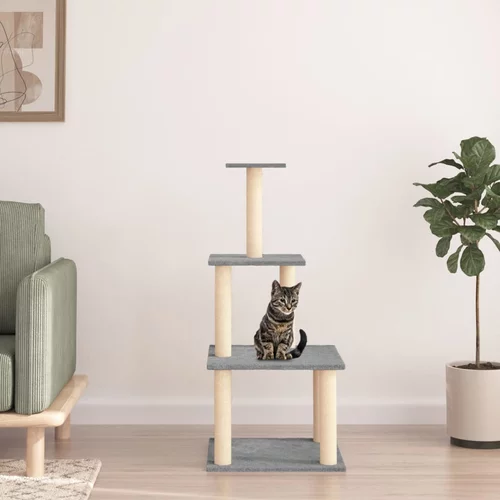  Penjalica za mačke sa stupovima za grebanje svjetlosiva 111 cm