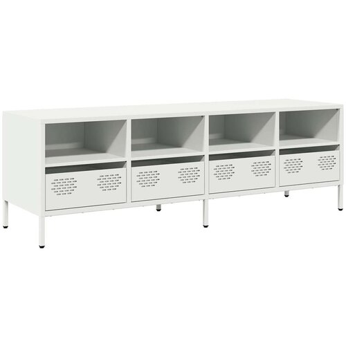 Maison Chic TV omarica - TV stojalo - Televizijska omarica bela 135x39x43,5 cm hladno valjano jeklo, (21699073) Slike
