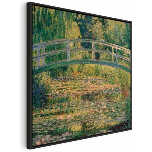  Slika - Claude Monet &ndash; Bridge over a Pond of Water Lilies 80x80 U crnom drvenom okviru Cijene