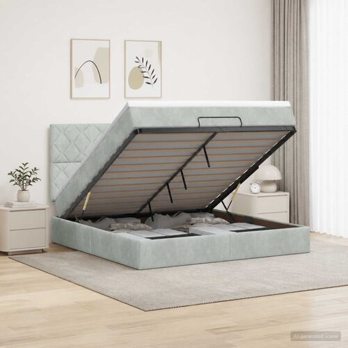  Podesivi krevet s madracem Svjetlosiva 140 x 200 cm Bar&scaron;un Cijene
