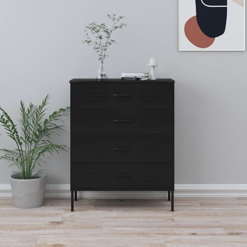 vidaXL predalnik črna 80x35x101,5 cm jeklo Cene