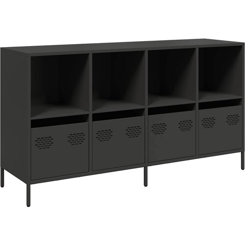 Maison Chic Komoda - Predalnik črna 135x39x73,5 cm hladno valjano jeklo, (21718258) Slike