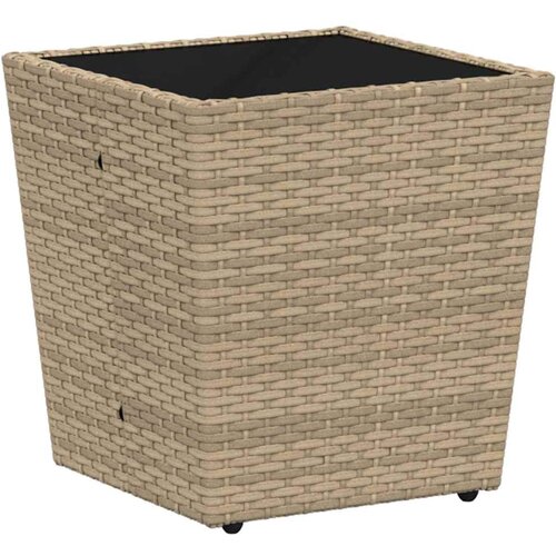 Bistro set za vrt 3 pcs Bež poliratan Slike