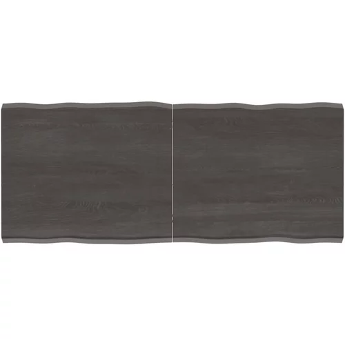 Stolna Mizna plošča temno siva 120x50x4 cm obdelana trdna hrastovina, (20818090)