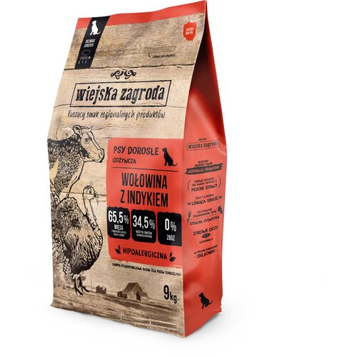 Wiejska zagroda govedina s puranom - Varčno pakiranje: 2 x 9 kg Cene