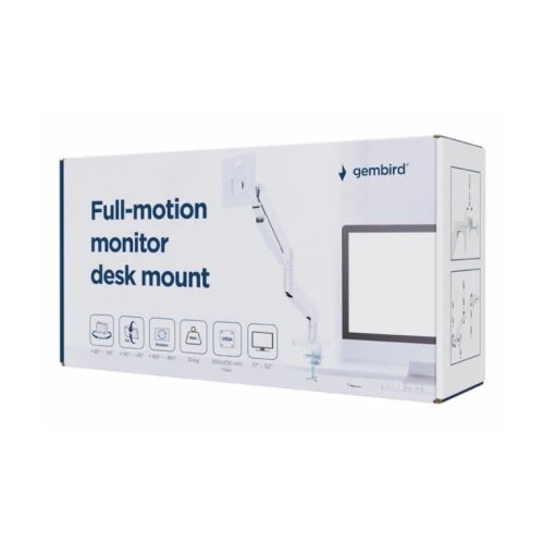 Gembird MA-DA1-04-W podesivi drzac za monitor, tilt, 17-32 max.10kg White Cene