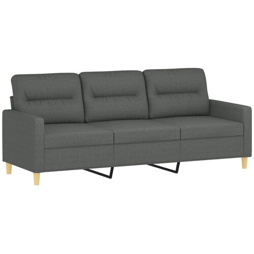  3-dijelni set sofa s jastucima tamnosivi od tkanine Slike