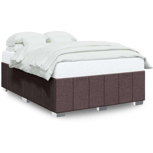 VidaXL okvir za krevet bez madraca tamnosmeđi 160x200 cm od tkanine Slike