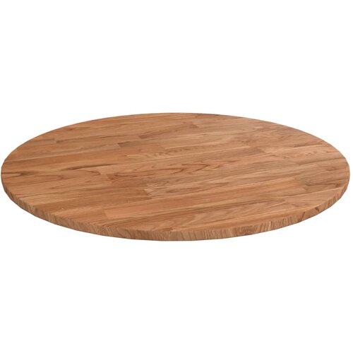 VidaXL Okrogla mizna plo&amp;scaron;ča svetlo rjava &amp;Oslash;40x1,5 cm trdna hrastovina Slike