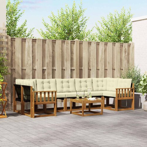  Set vanjskih sofa 8 kom. Prirodna i krem Cene