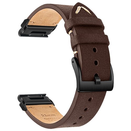 INF Združljiv usnjen pa&scaron;ček za uro Premium za Garmin Fenix 8/7X/3 DarkBrown 20 mm, (5000079948) Cene