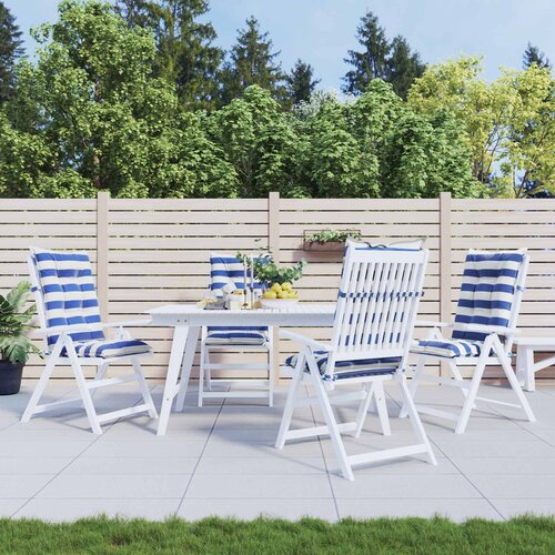  Jastučić za van 4 pcs Plava i bijela 120 x 50 x 7 cm Tkanina Cijene