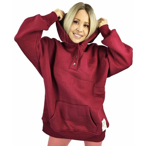 Pri Warm, smooth oversize hooded sweatshirt JANET Cene