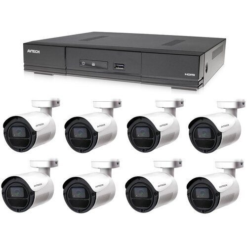 Avtech Komplet kamera 1x DVR DGD1009AV i 8x 2MPX Bullet kamera DGC1105YFT + 4x napajanje! Cijene
