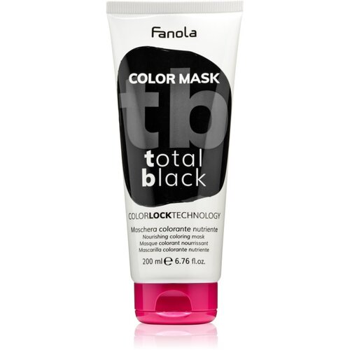 Fanola color mask hranljiva i obojena maska za kosu 200 ml nijansa total black Cene